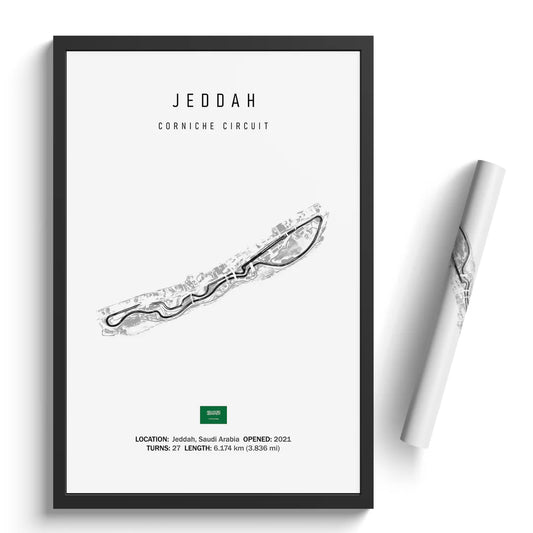 Jeddah Corniche Circuit - Racetrack Print
