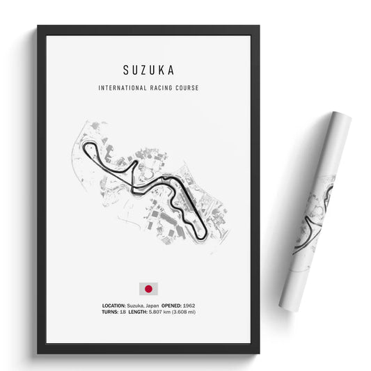 Suzuka International Racing Course - Racetrack Print